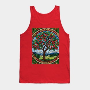 Stained Glass Apple Tree Tank Top